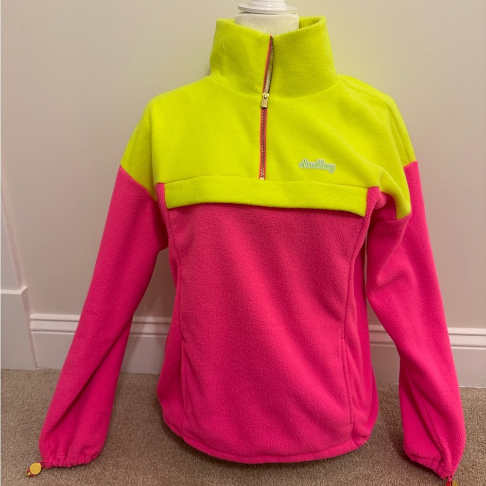Dudley Stephens Neon Yellow and Pink Fleece Pullover